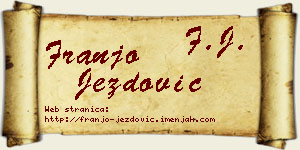 Franjo Jezdović vizit kartica